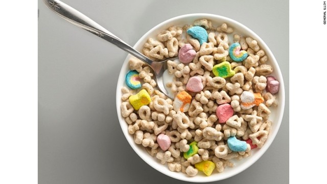 Lucky Charms cereal bowl